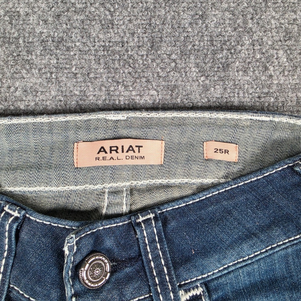 Ariat Boot Cut Jeans Womens 25R Marine Mid Rise R.E.A.L. Denim 10017510 NWT - Picture 6 of 9